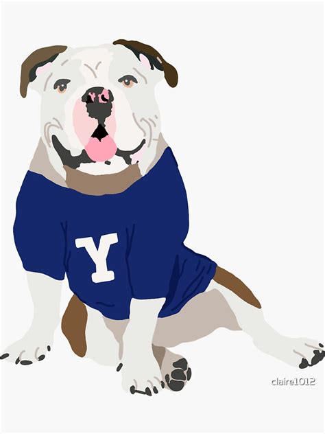 "Yale Bulldog: Handsome Dan" Sticker for Sale by claire1012 | Redbubble