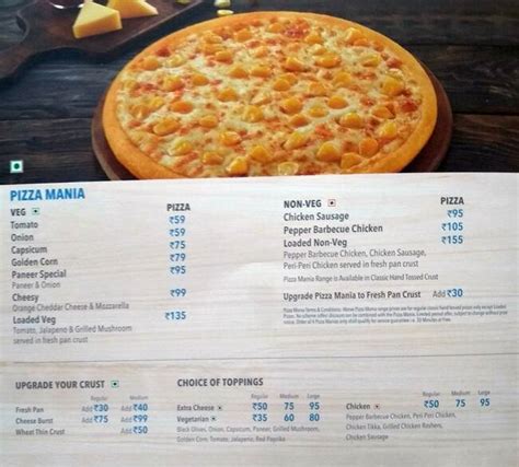 Menu at Domino's Pizza, Hyderabad, Near