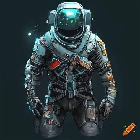 Full body cyberpunk, dead space inspired astronaut armour, character ...