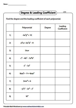 ClimbingNoob: Monomial Binomial Trinomial Polynomial Worksheet Pdf