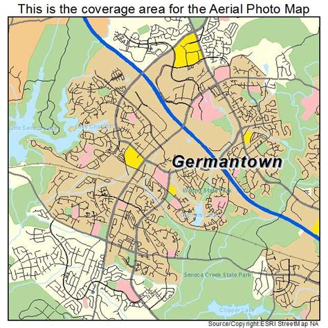 Aerial Photography Map of Germantown, MD Maryland