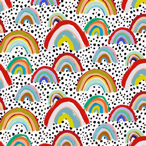 Rainbow Spot Wallpaper Sample – Eleanor Bowmer