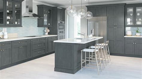 Slate Grey Shaker Assembled Cabinets | Shop online at Wholesale Cabinets