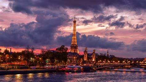 Paris Night 4K Wallpaper