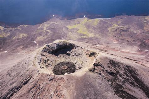 Cleveland Volcano overflight, August 4, 2015. View of lava dome within ...