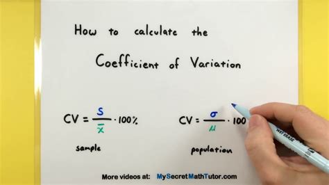 What Is And How To Calculate The Coefficient Of Variation Using The 81E