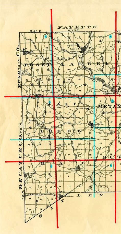 Franklin County, Indiana 1858 Landowners Map - ACPL Genealogy Center