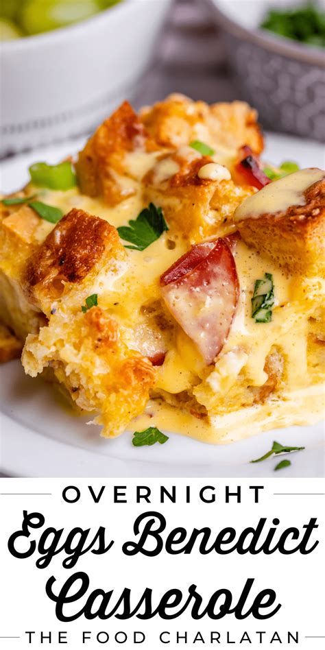 Eggs Benedict Casserole (Overnight Casserole) - The Food Charlatan