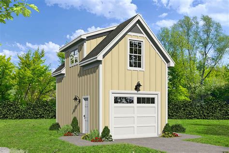 Plan 68678VR: Single Detached Garage with Loft | Garage plans with loft ...