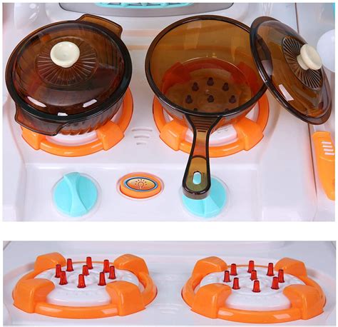 Kids Kitchen Playset with Lights & Sounds Play Kitchen Activity Set wi