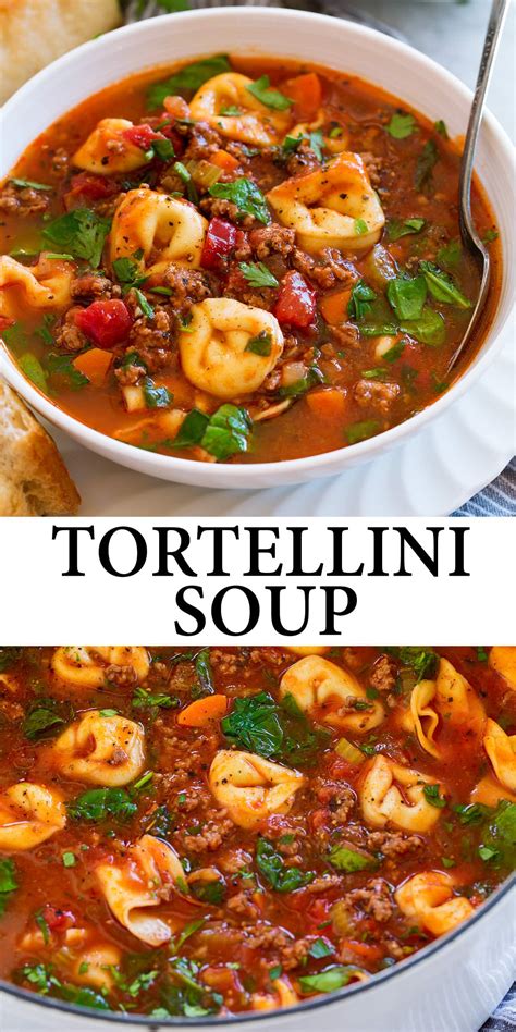 Tortellini Soup {with Beef} - Cooking Classy