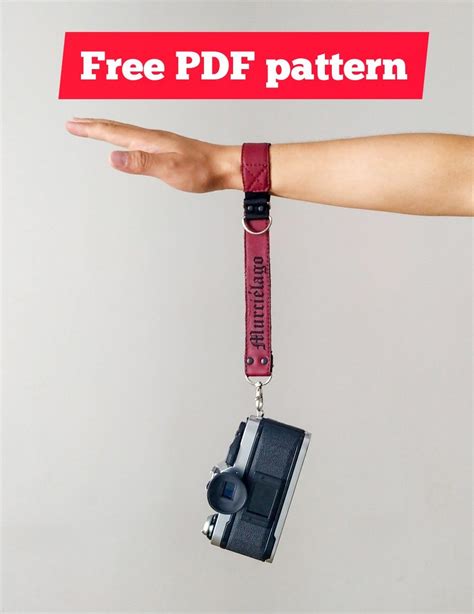 DIY leather camera Wrist strap - printable pattern | Camera wrist strap ...