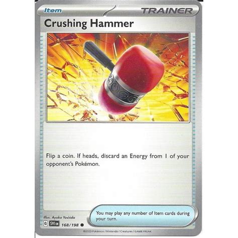 Pokemon Trading Card Game 168/198 Crushing Hammer : Common Card : SV01 ...