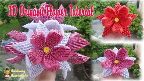 HOW TO MAKE 3D ORIGAMI FLOWER V2 | DIY PAPER FLOWER TUTORIAL - YouTube