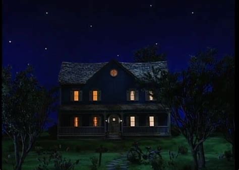 Big Blue House Nighttime Background #1 by jakeysamra on DeviantArt