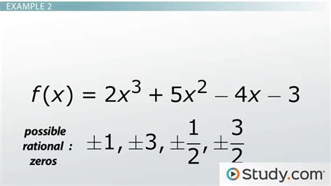 Using the Rational Zeros Theorem to Find Rational Roots - Lesson ...