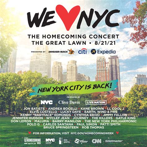 Mayor de Blasio Unveils “We Love NYC: The Homecoming Concert Produced ...