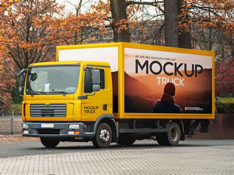 Free Truck Mockup (PSD)