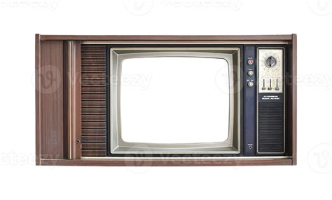 Old vintage TV with blank transparent screen and background- PNG format ...