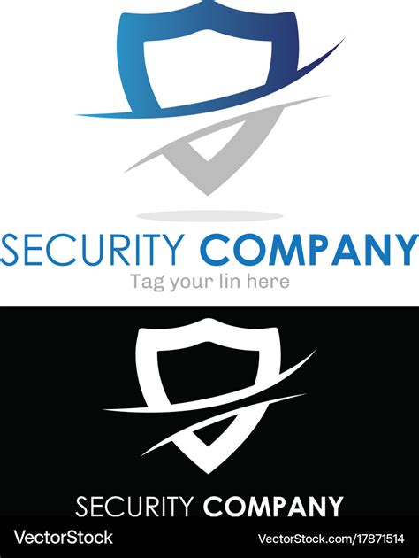 Security shield logo Royalty Free Vector Image