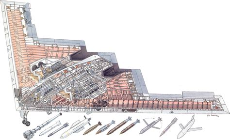 Northrop Grumman B-2 Spirit Cutaway Drawing in High quality