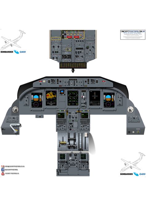 Bombardier Dash 8 Q400 Cockpit Poster | CockpitPosters.co.uk