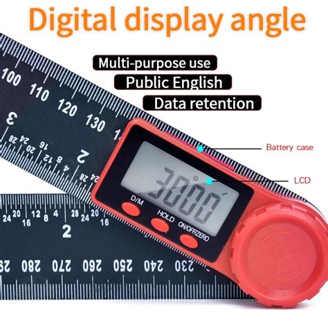 2-in-1-Digital-Meter-Angle-Finder-Protractor-Ruler-200mm-Digital-Ruler ...