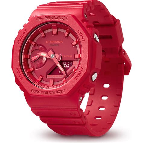 Casio G-Shock GA-2100-4A Carbon Core Guard Red Analog Digital Watch GA ...