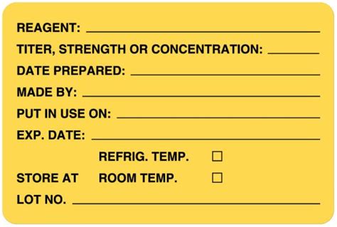 Medical Use Labels - Laboratory Reagent Label, 3" x 2" | Devine Express