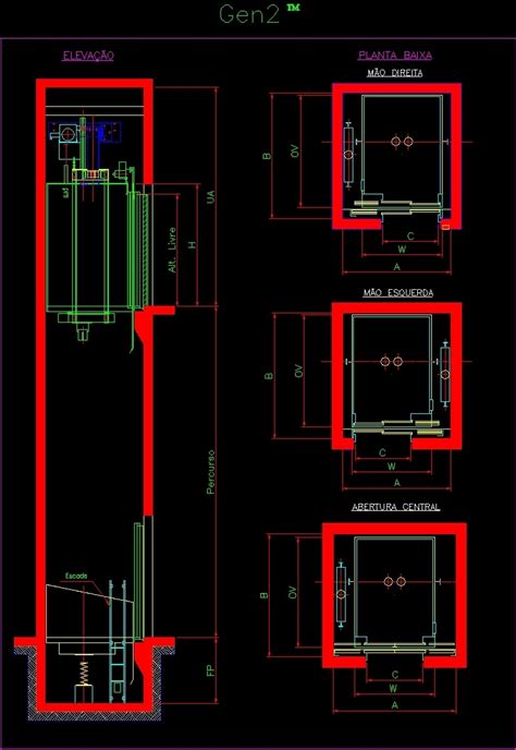 Elevator DWG Section for AutoCAD • Designs CAD