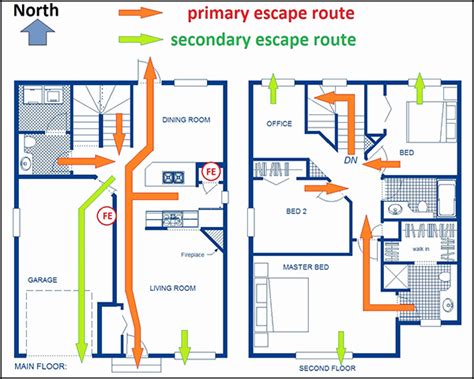 Fire Escape Plan Second Floor - floorplans.click