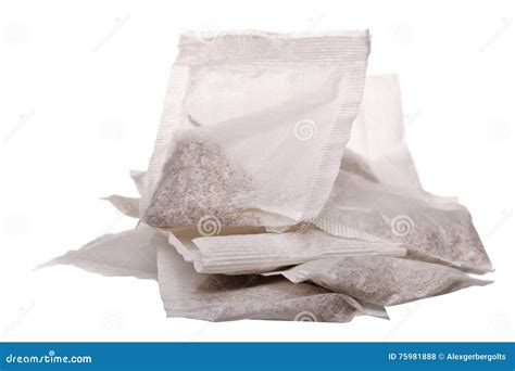 Tea Bags , Isolated on White Background Stock Photo - Image of fresh ...