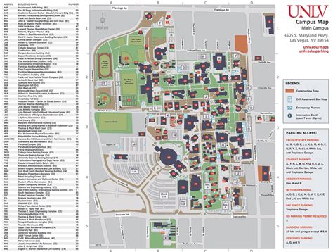 Campus Map | UNLV Online Visitor's Guide