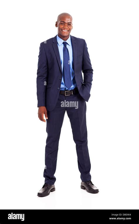 handsome african american businessman in suit isolated on white Stock ...