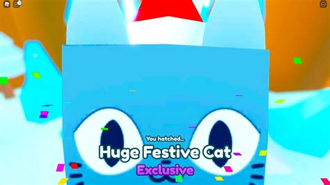 Pet Simulator X CODES Gives You NEW FESTIVE HUGE CAT - YouTube