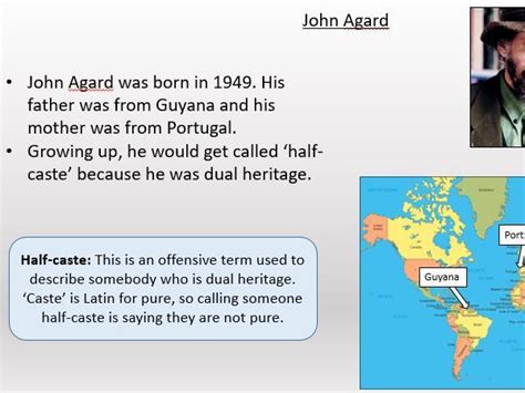 Half Caste - John Agard Poem Analysis | Teaching Resources