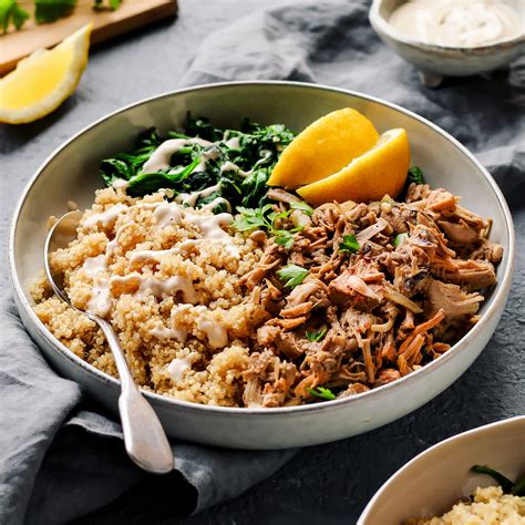 Easy Jackfruit "Chicken" Quinoa Bowls - Full of Plants