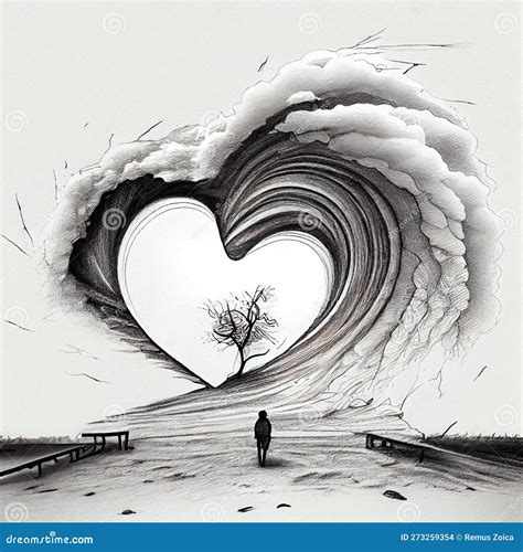 Lonely Heart & Heartache: Artistic Drawing Capturing Loneliness ...