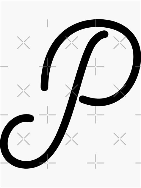 "Cursive P" Sticker for Sale by Jose234 | Redbubble