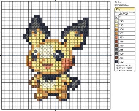 pichu pixel art grid Pokemon pixel art grid pichu - Pixel Art Grid