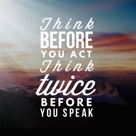 think before you act sticker poster|Motivational Poster|Inspirational ...