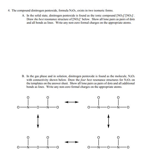 Solved The compound dinitrogen pentoxide, formula N2O5, | Chegg.com