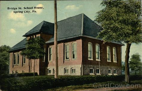 Bridge Street School House Spring City, PA Postcard