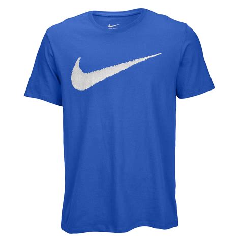 Nike Cotton Hangtag Swoosh Short Sleeve T-shirt in Blue for Men - Lyst