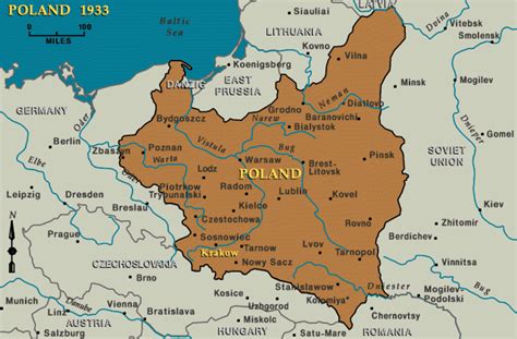 Poland 1933, Krakow indicated | Holocaust Encyclopedia