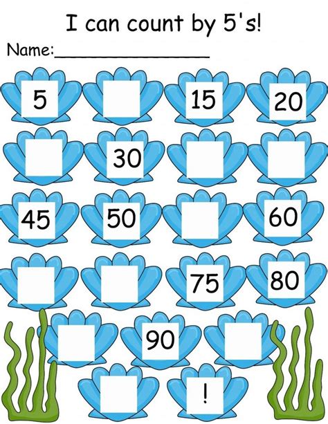 Skip Count Worksheets Printable | Activity Shelter | Counting by 5's ...