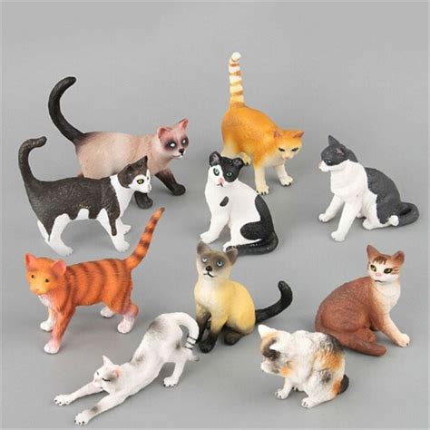 Details about Simulation Mini Cat Animal Model Home Decor Small Plastic ...