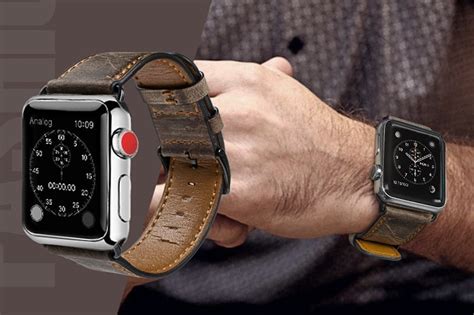 Get a cool leather band for your Apple Watch for just 7 bucks