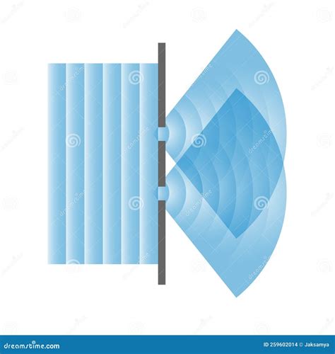 Diffraction Of Light Waves Diagram. Vector Illustration | CartoonDealer ...