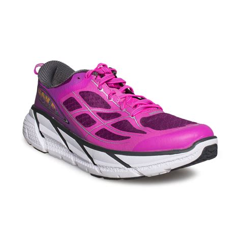 HOKA Clifton 2 Purple / Fuchsia Running Shoes - Women's - MyCozyBoots